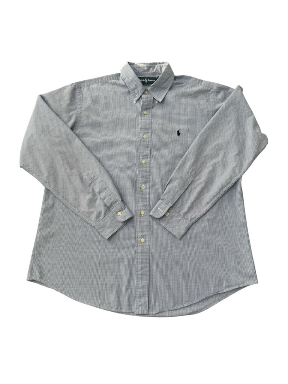 Ralph Lauren Classic Button-Down Long Sleeve Shirt - Light Blue - XL